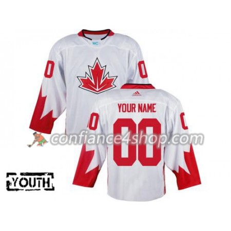 Adidas Maillot de Hockey Canada Personnaliser Coupe du monde de hockey sur glace 2016 Blanc - Enfant